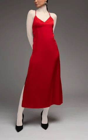 nevado Womens red strapped dress