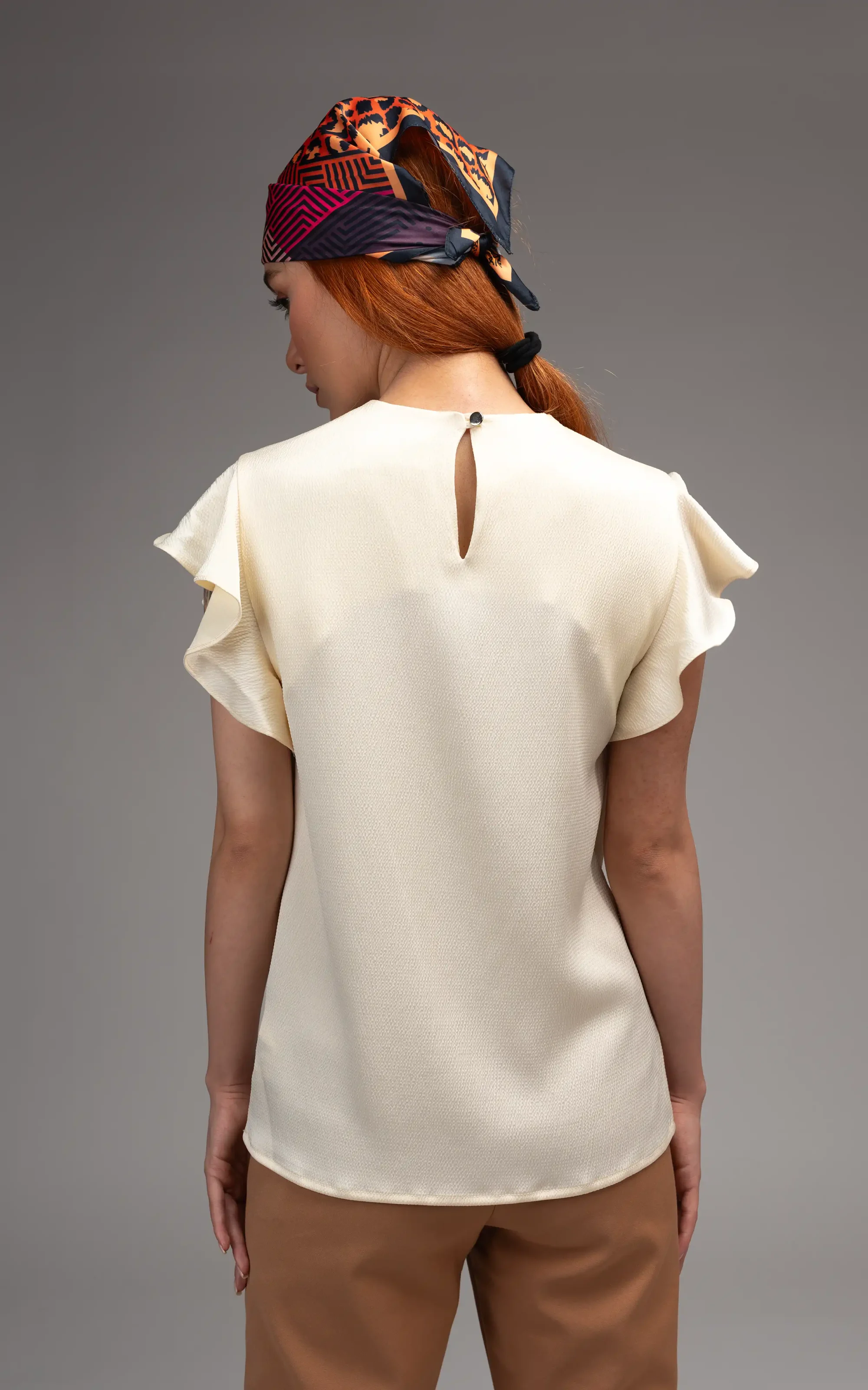 hind of nevado Womens Cream colored Cap-sleeves Top