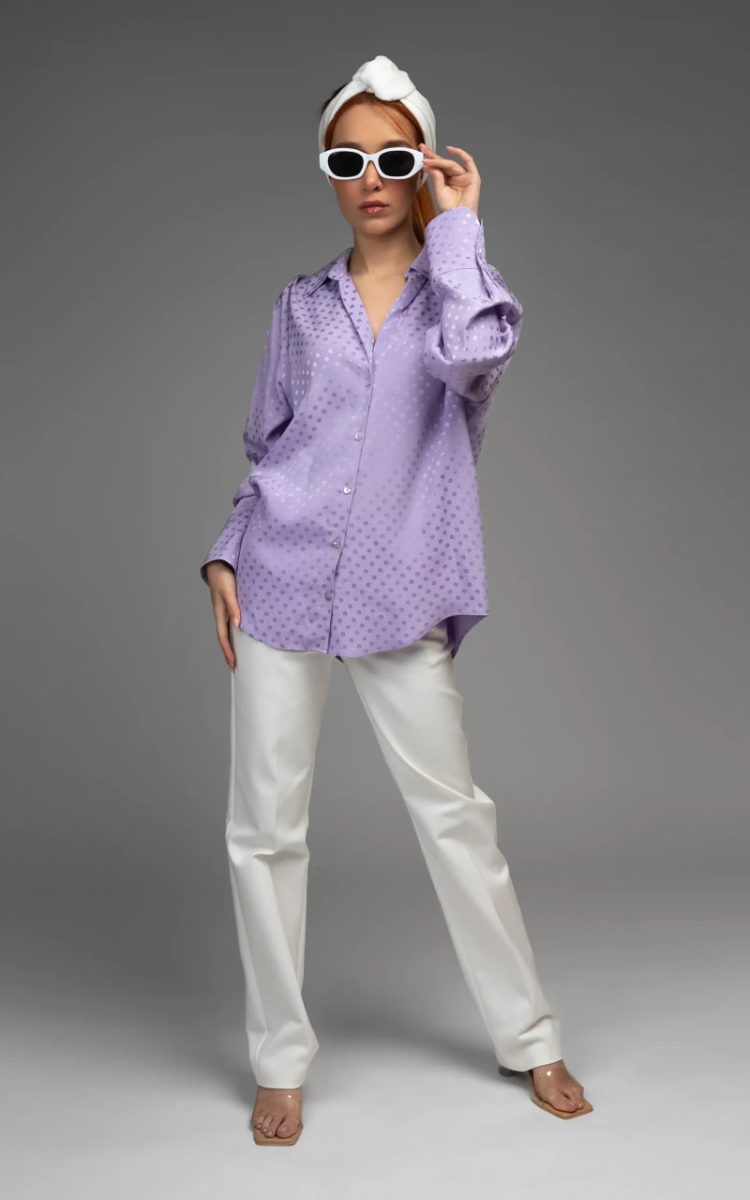 Front Nevado Womens purple buttoned sleeve shirt