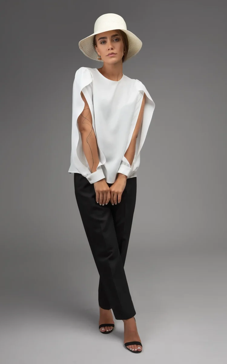 Nevado Womens White Vented sleeve blouse