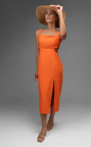 Front of nevado Womens orange party Dress