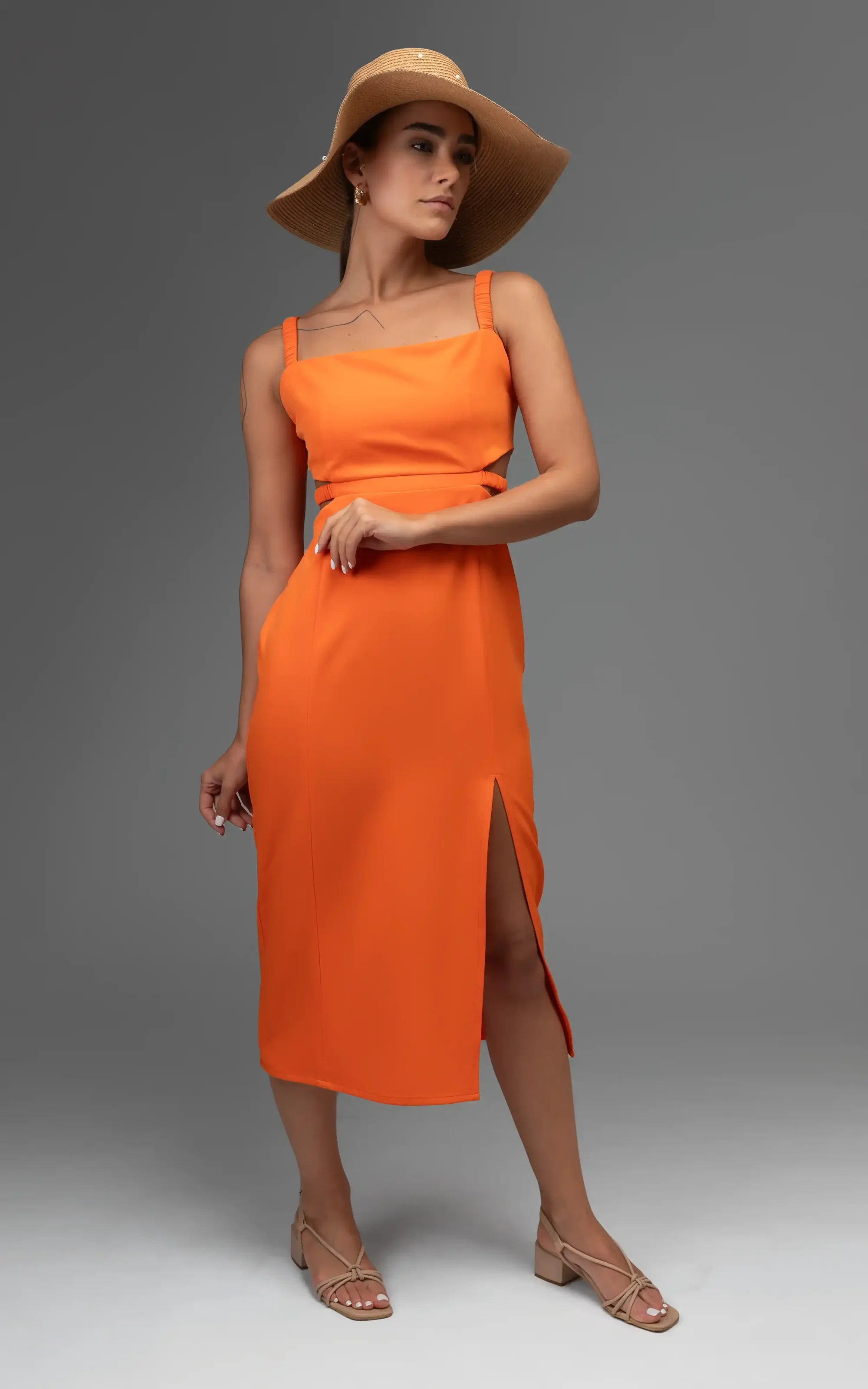 Front of nevado Womens orange party Dress