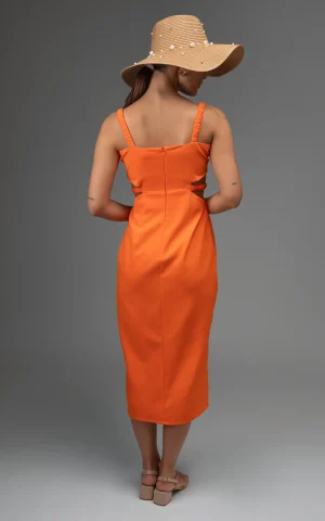 Front of nevado Womens orange party Dress