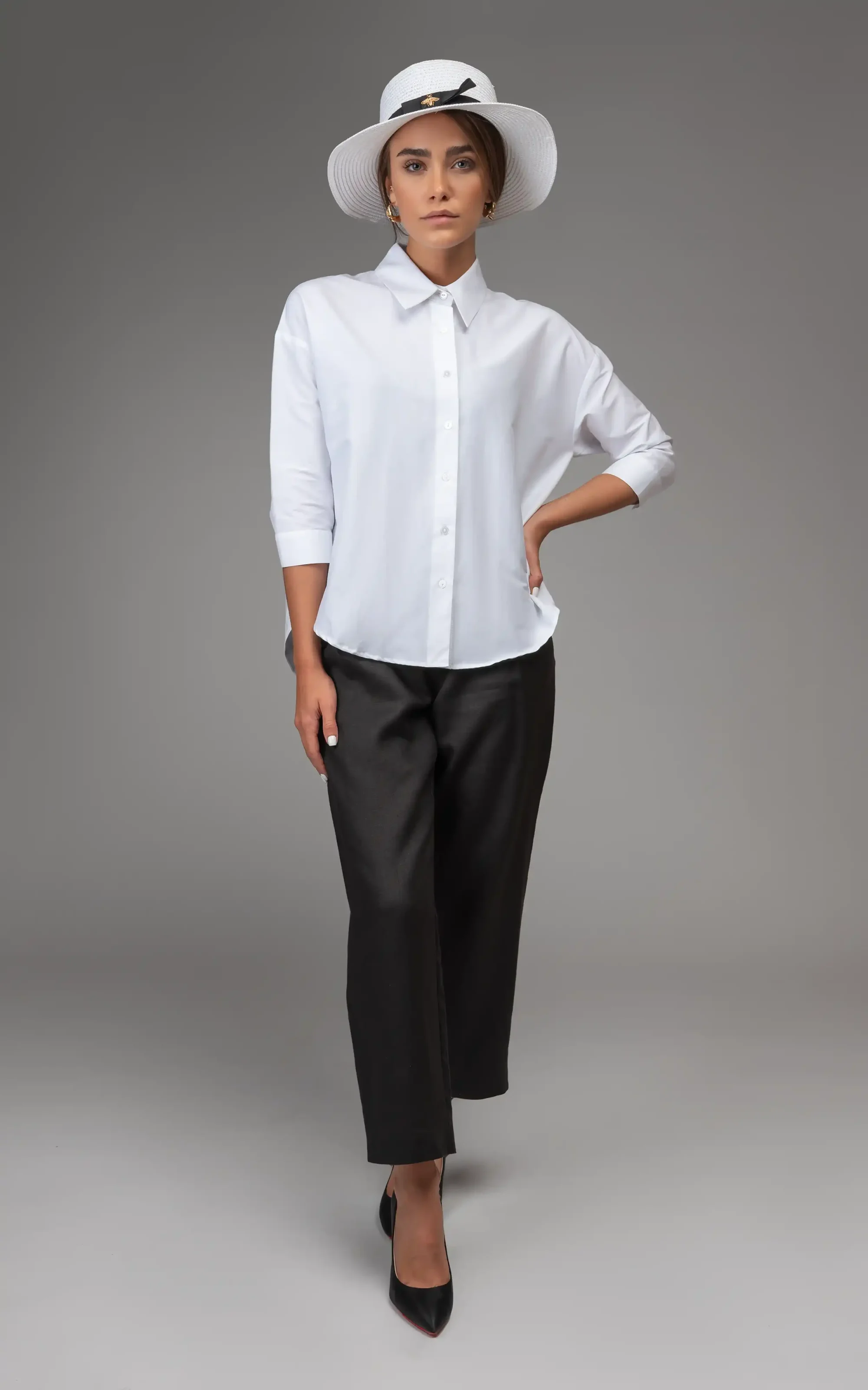 Nevado Womens Formal White sleeved shirt