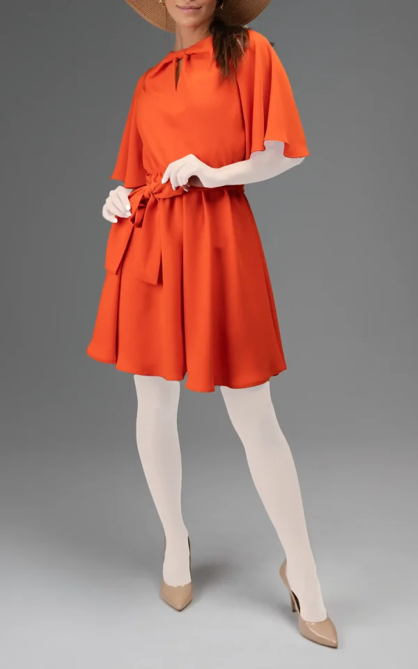 nevado womens orange foramal dress