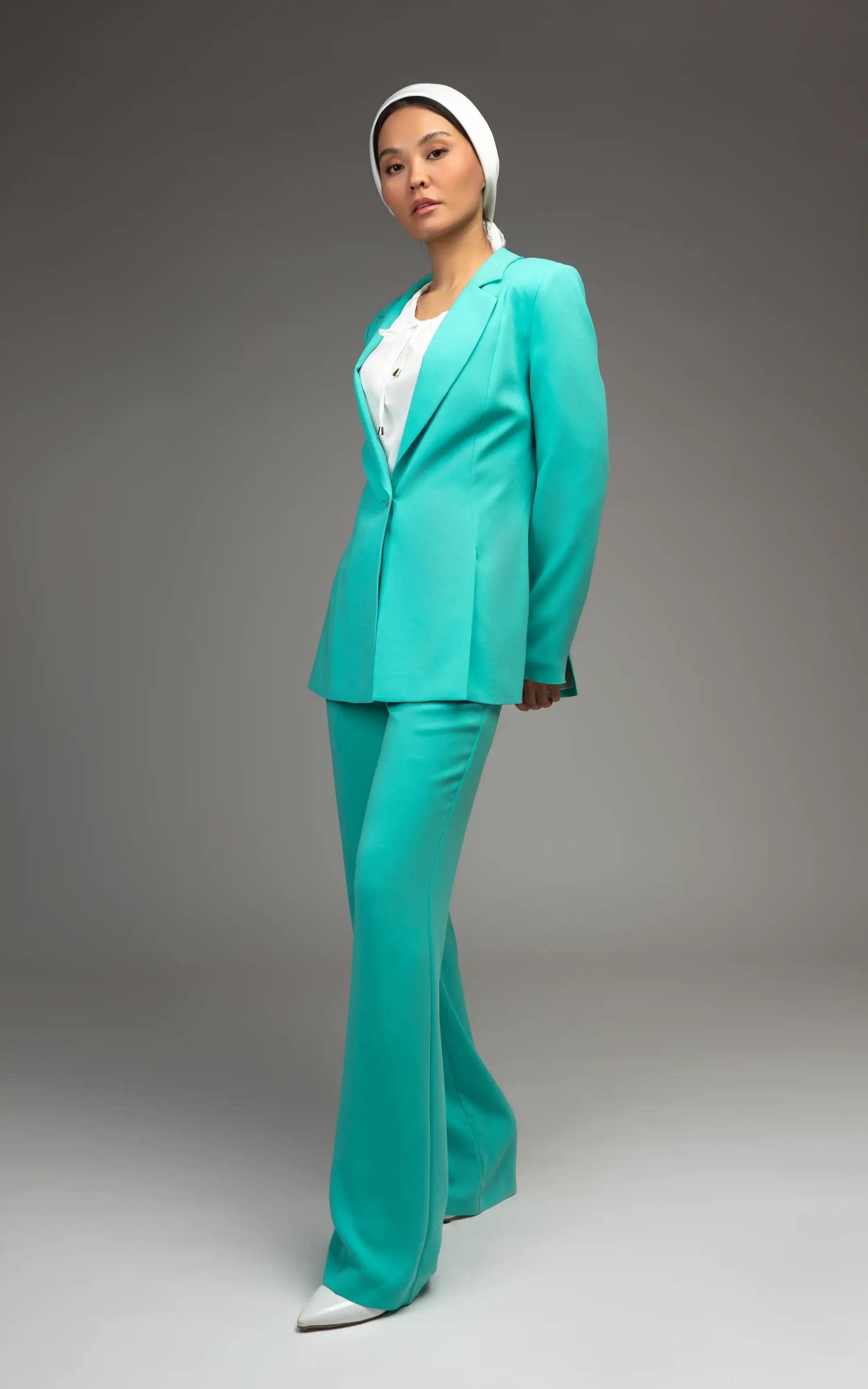 Side view of nevado Womens Formal Cyan Coat