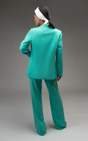 Hind view of nevado Womens Formal Cyan Coat