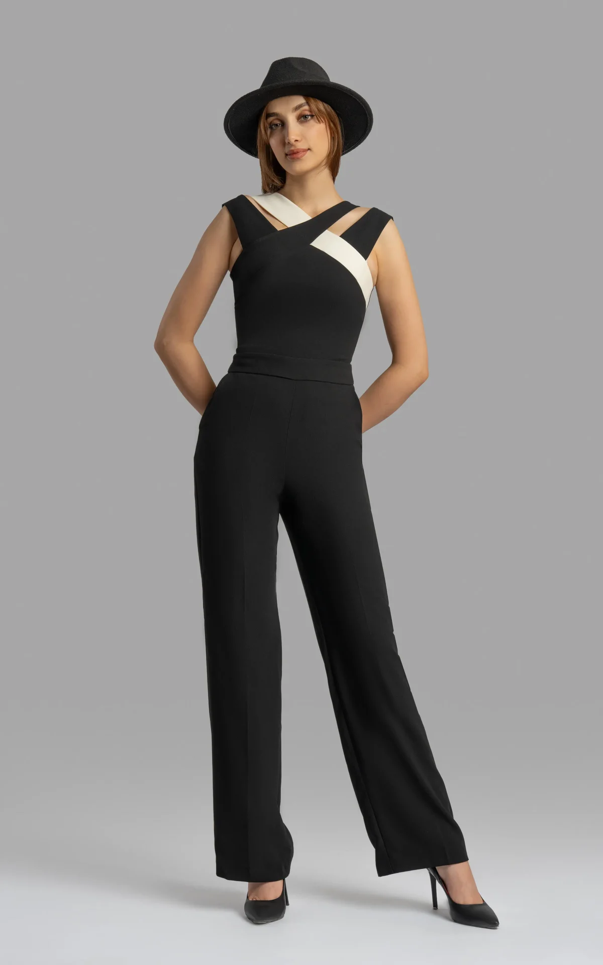 nevado womens strapped sleeveles black formal overall