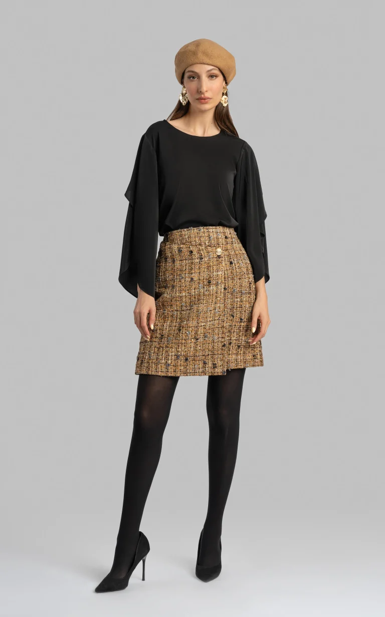 nevado womens patterned formal buttoned skirt