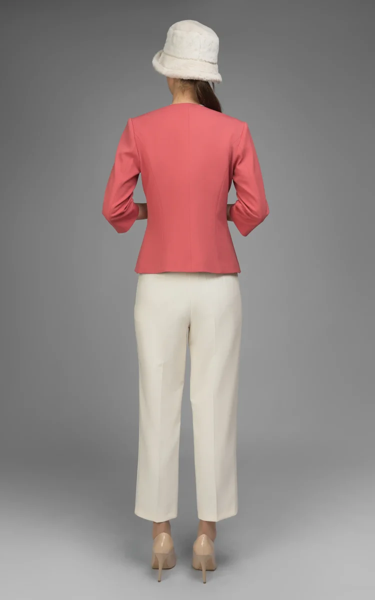 Back view of Nevado women's white autumn-winter trousers.