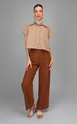 nevado womens short sleeved spring-summer patterned blouse