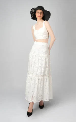 nevado womens embroidered white spring-summer strapped top