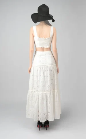 nevado womens embroidered white spring-summer strapped top